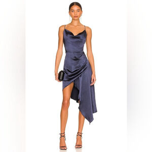 New $165 ELLIATT Jacinda Dress Navy Small Revolve